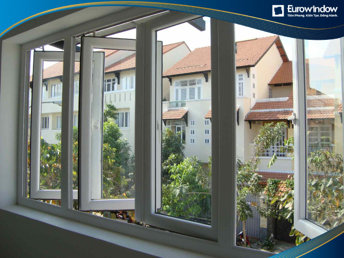 Cửa sổ nhôm 4 cánh mở quay sở hữu hệ khung chắc chắn dày dặn vừa đảm bảo tính thẩm mỹ vừa đảm bảo an toàn cho người dùng.