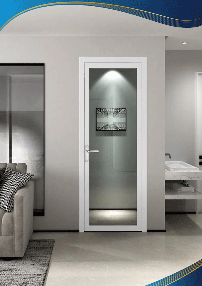 Cửa nhựa lõi thép 1 cánh mở quay ngoài được sử dụng nhiều cho hạng mục phòng ngủ
