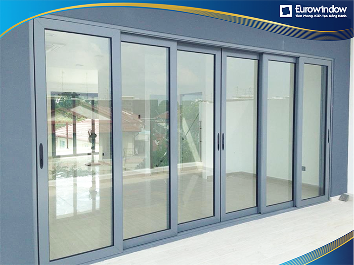 Cửa nhựa lõi thép 6 cánh mở trượt