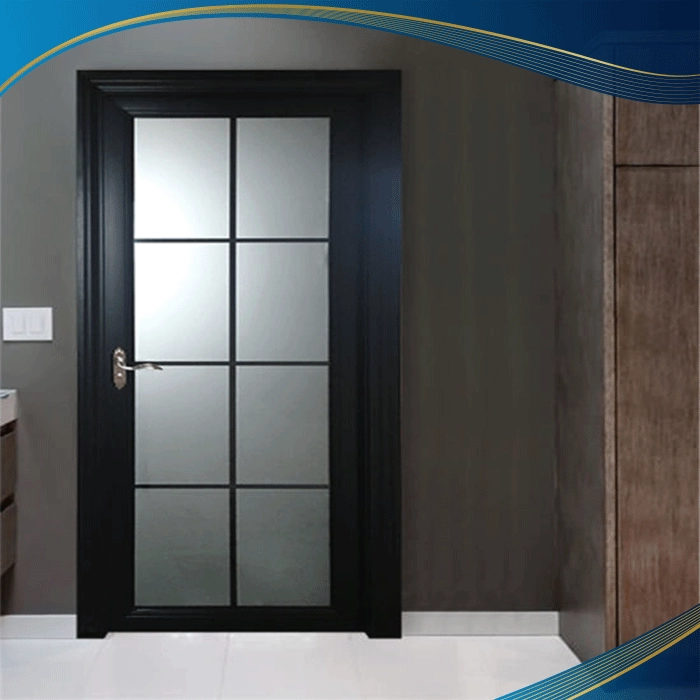 Cửa nhôm đen kính mờ dành cho nhà vệ sinh tạo sự kín đáo, riêng tư