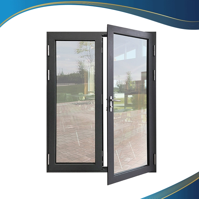 Cửa sổ nhôm Eurowindow 2 cánh mở quay màu đen thích hợp sử dụng cho các công trình có vị trí thoáng