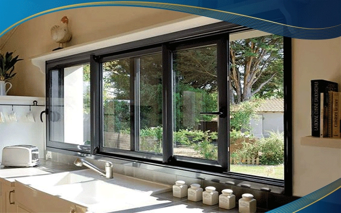 Cửa sổ nhôm Eurowindow 3 cánh mở trượt màu đen sang trọng 