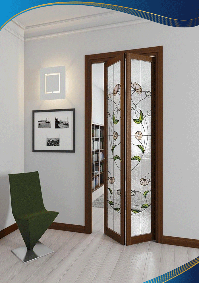 Cửa nhôm màu nâu cà phê 2 cách xếp