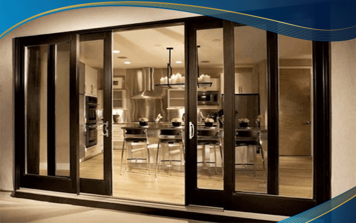 Cửa nhôm cà phê 4 cánh trượt vừa đơn giản lại sang trọng