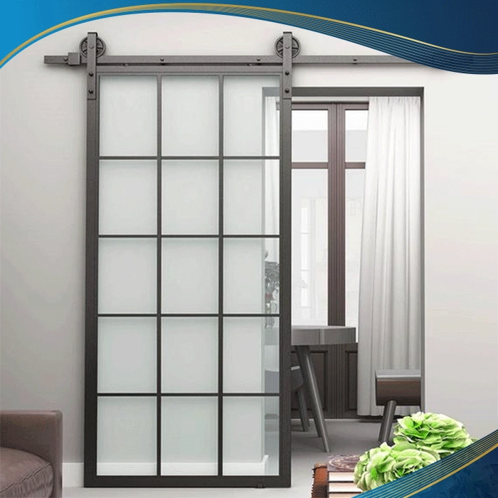 Cửa nhôm màu xám ghi chia ô tạo sự khác biệt 