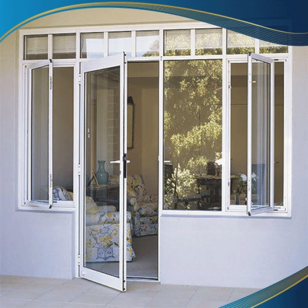 Cửa nhựa lõi thép màu trắng 1 cánh mở quay đẹp 