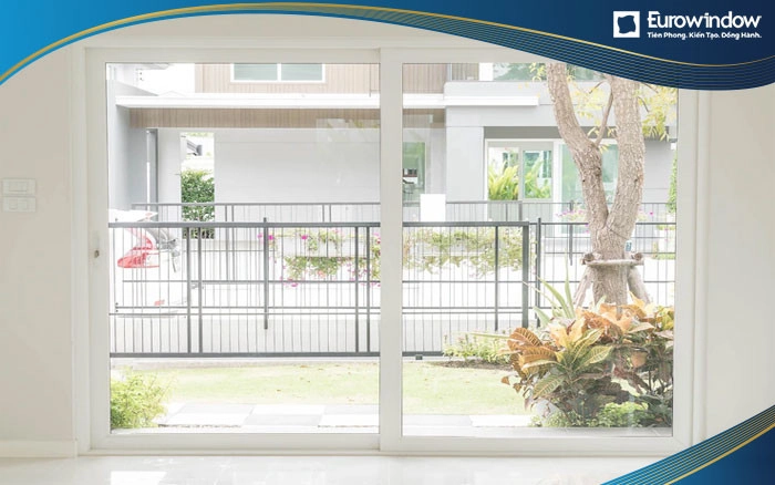 Cửa nhựa lõi thép 2 cánh mở trượt