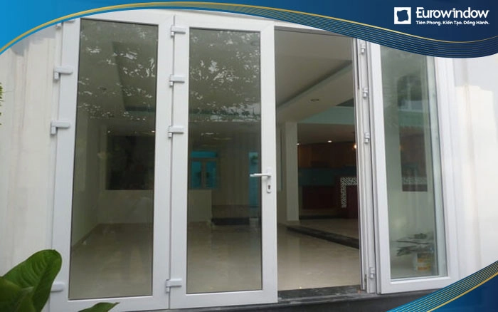 Cửa đi nhựa lõi thép 4 cánh mở quay ngoài Sparlee (Shide)
