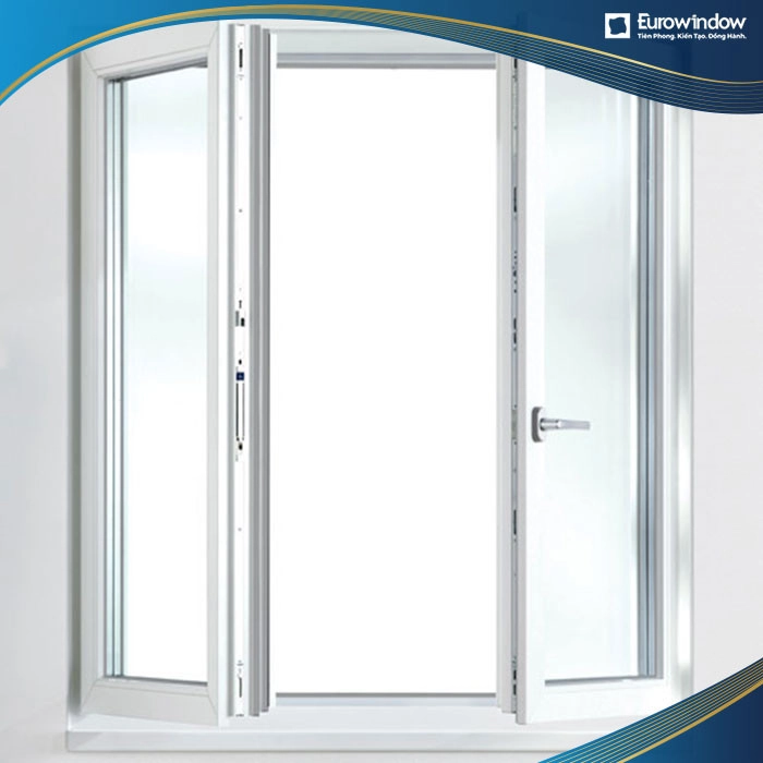 Cửa nhựa lõi thép mở quay trong 2 cánh