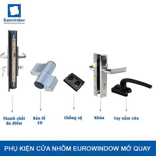 Phụ kiện cửa nhôm Eurowindow mở quay