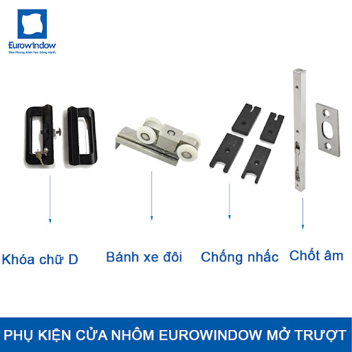 Phụ kiện cửa nhôm Eurowindow mở trượt