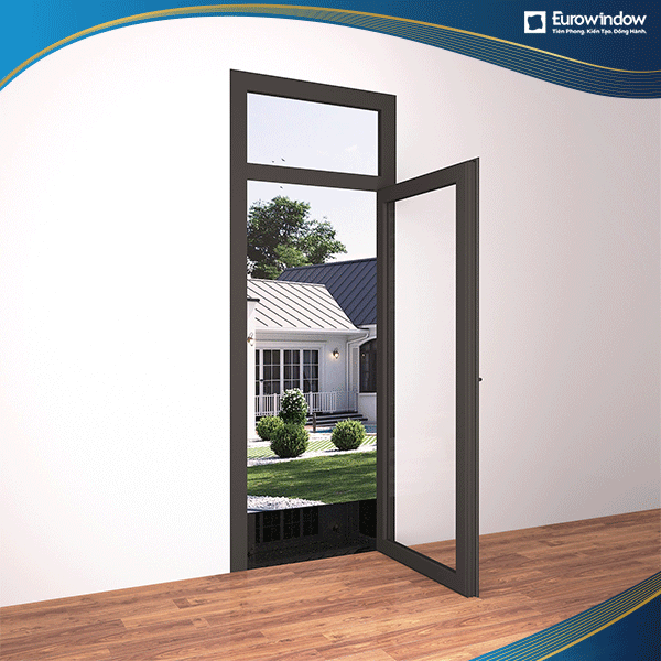 Cửa quay trong 1 cánh được Eurowindow ứng dụng đa phần làm cửa phụ ra vào vào tại các căn hộ cao cấp 