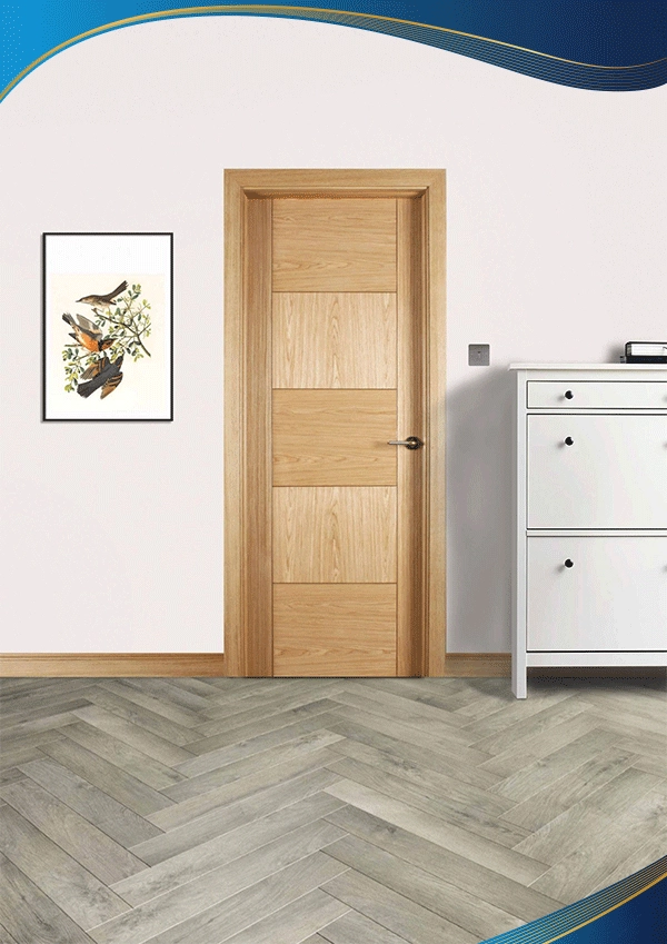 Cửa gỗ MDF/HDF làm cửa đi tại căn phòng riêng