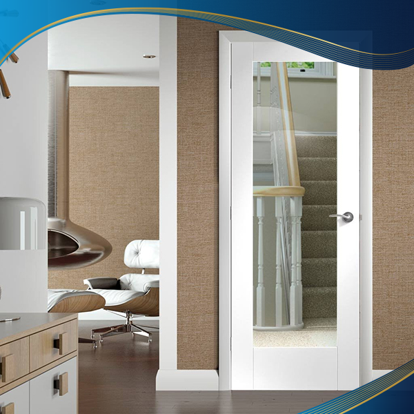 Cửa đi nhôm 1 cánh có mặt kính lắp đặt tại phòng ngủ  