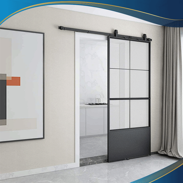 Cửa nhôm lùa 1 cánh pano  với 1 cánh và cửa kính lùa đẹp hoàn hảo; được gia công tỉ mỉ từng chi tiết nhằm làm sao đảm bảo sự vững chắc và bền bỉ cho cửa phù hợp vị trí cần ngăn cách như phòng bếp và phòng khách tại biệt thự cao cấp