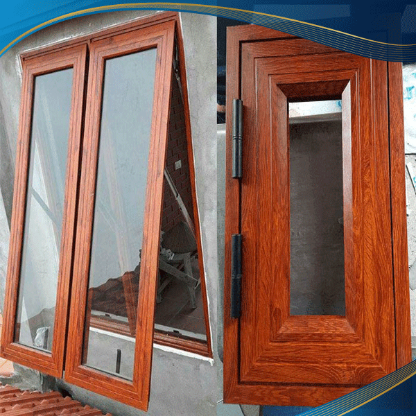 Cửa nhôm 2 cánh mở hất giúp tiết kiệm không gian cho gia chủ