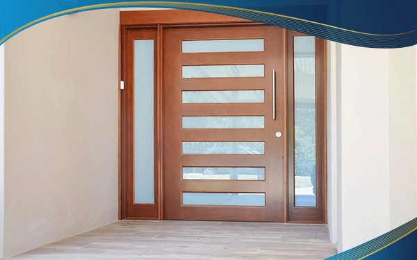 Cửa chia đố 1 cánh mở quay và 2 cánh 2 bên thích hợp làm cửa đi chính
