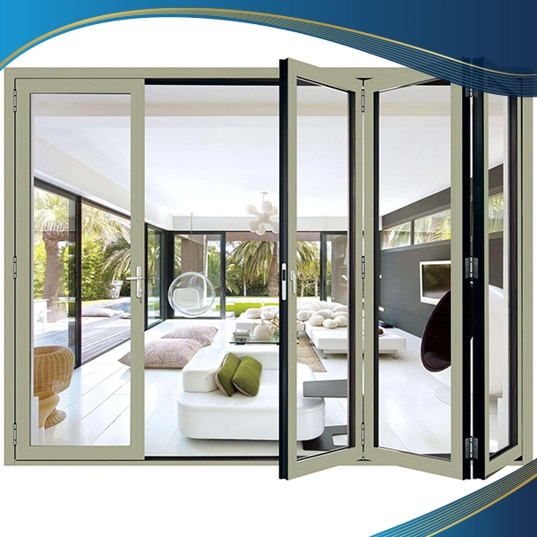 Cửa nhôm xếp trượt 4 cánh màu trắng quy cách 4-3-1
