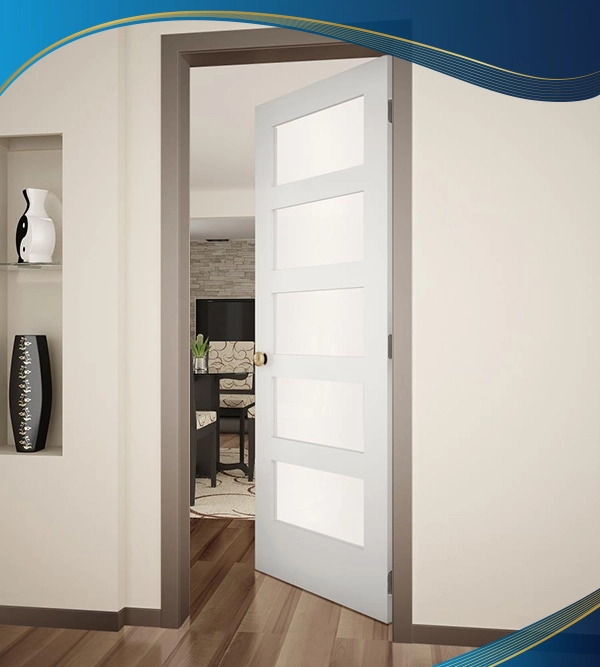 Cửa nhựa lõi thép 1 cánh chia đố ngang kết hợp kính mờ