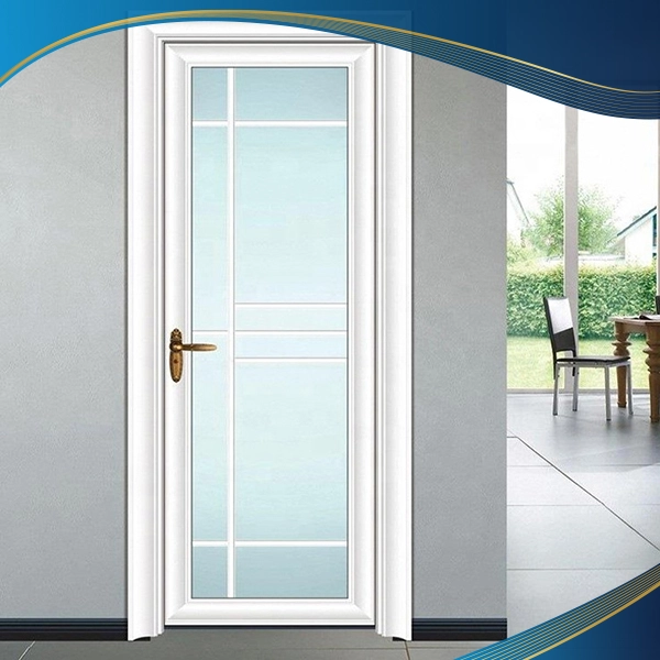Cửa nhựa lõi thép 1 cánh có nan trang trí ngang kết hợp dọc cho vị trí phòng khách
