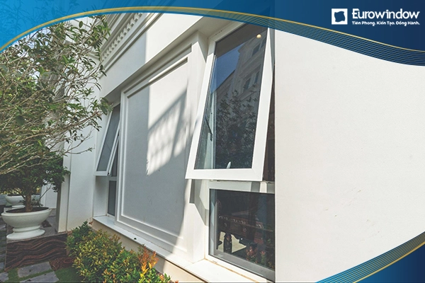 Cửa sổ nhựa lõi thép 1 cánh mở hất Eurowindow tại nhà riêng