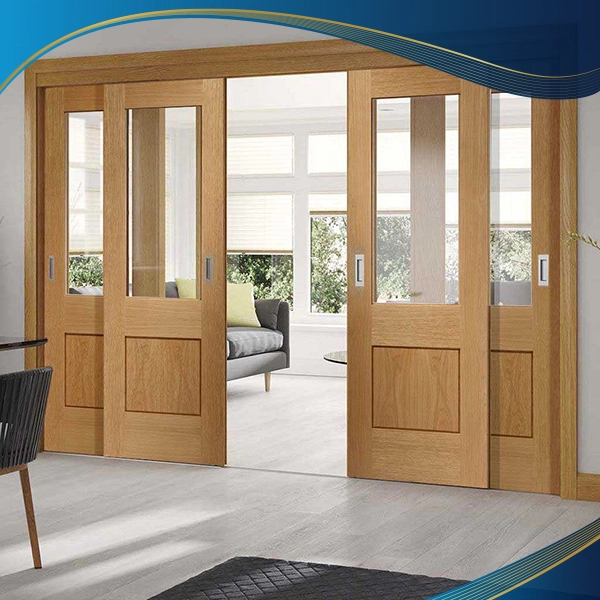 Cửa nhựa lõi thép xếp trượt 4 cánh