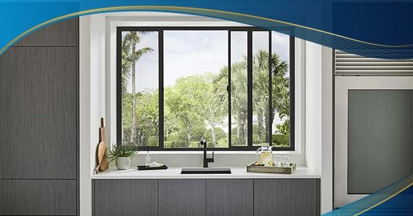 Cửa sổ lõi thép 2 cánh mở trượt thường được lắp đặt tại phòng bếp