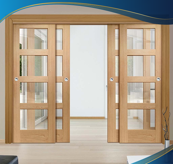 Cửa nhựa lõi thép 4 cánh