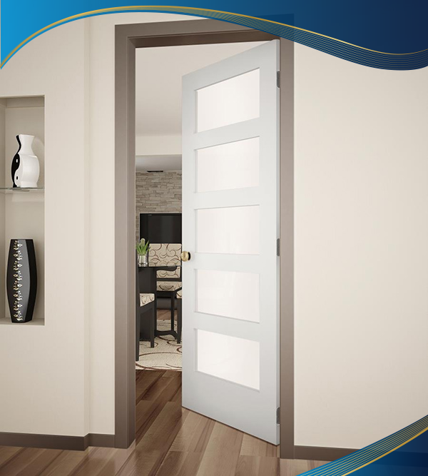 Cửa nhựa lõi thép 1 cánh chia đố ngang kết hợp kính mờ
