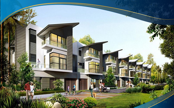 Khu biệt thự liền kề sử dụng cửa nhựa lõi thép màu đen kính trơn
