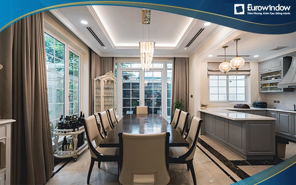 Cửa sổ Eurowindow góp phần kiến tạo vẻ sang trọng, hiện đại cho không gian khách sạn nghỉ dưỡng
