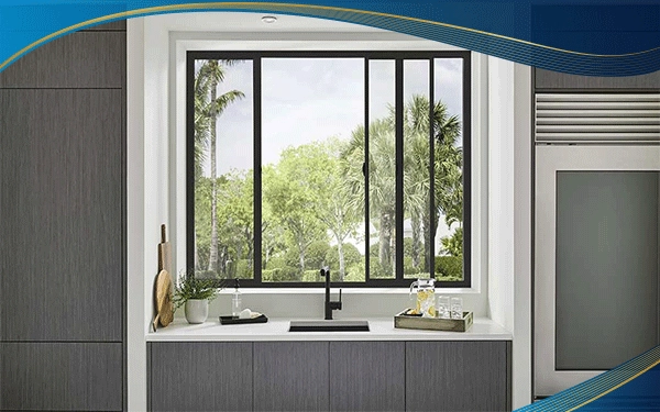 Cửa sổ nhựa lõi thép Nha Trang 2 cánh mở trượt được lắp đặt nhiều tại phòng bếp