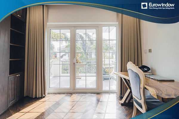 Eurowindow cửa nhôm cao cấp 3 cánh