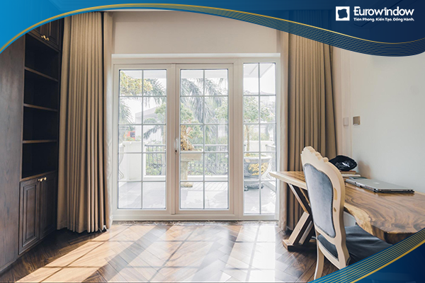 Eurowindow cửa nhôm cao cấp 3 cánh