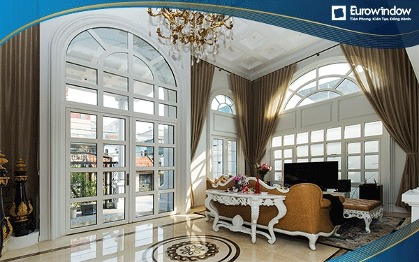 Cửa đi và cửa sổ nhựa lõi thép chia ô