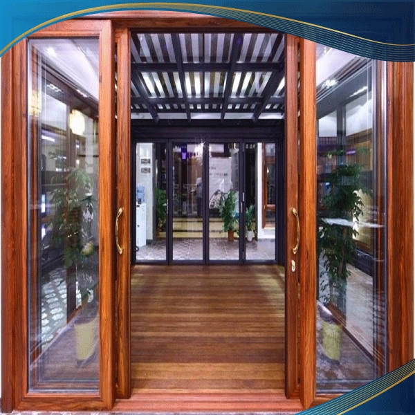 Cửa nhựa lõi thép vân gỗ đẹp mắt, sáng trọng lắp tại cửa đi