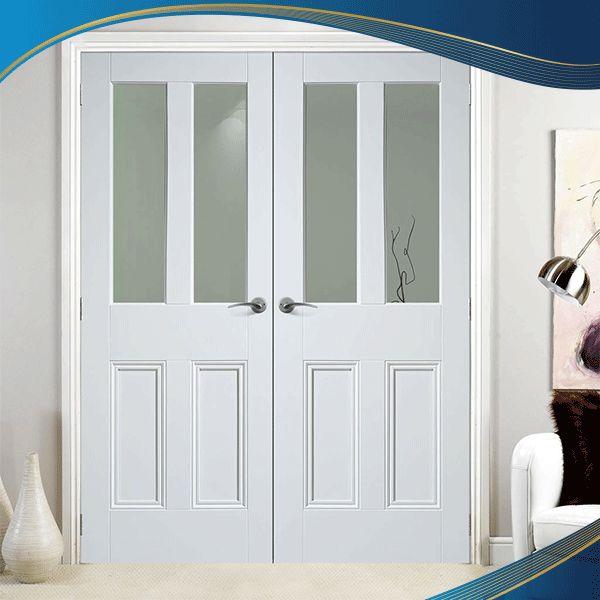 Cửa nhựa lõi thép 2 cánh mở quay đơn giản nhưng vẫn hiện đại và đẹp