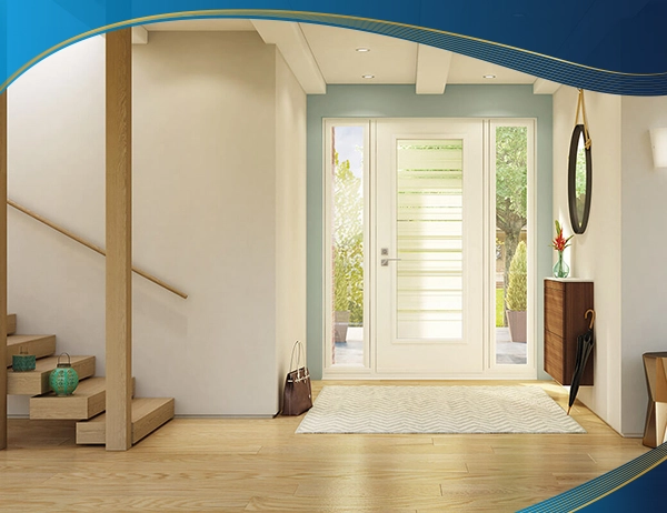 Cửa 3 cánh mở quay được làm chủ đạo từ 2 thành phần chính là nhựa và kính