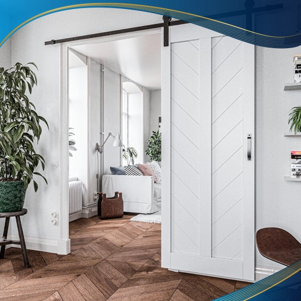 Cửa nhựa lõi thép 1 cánh màu trắng mở trượt