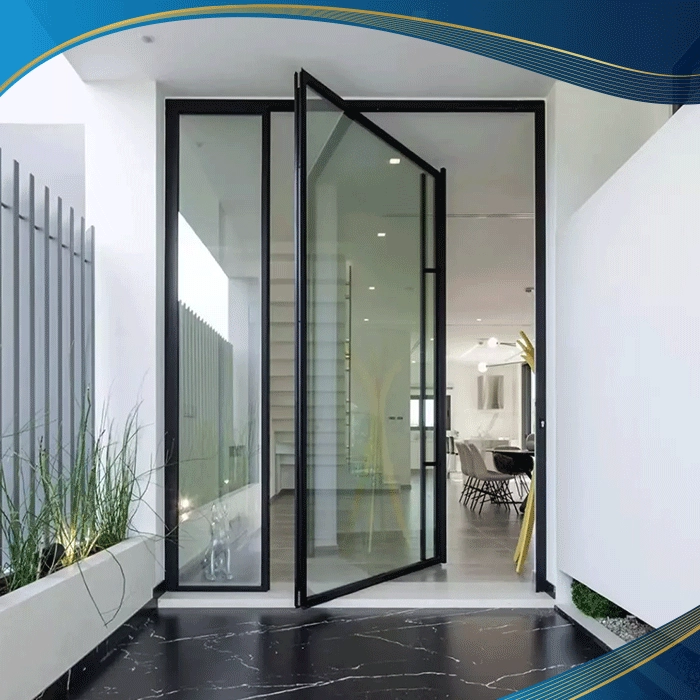 Lắp đặt cửa đi nhôm trượt 2 cánh ở vị trí mặt tiền nhà sẽ giúp bạn di chuyển ra, vào dễ dàng hơn