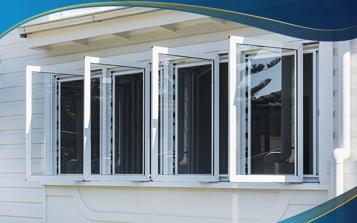 Cửa sổ nhôm 4 cánh có thể điều chỉnh linh hoạt số cánh khi mở phù hợp với biệt thự gần biển