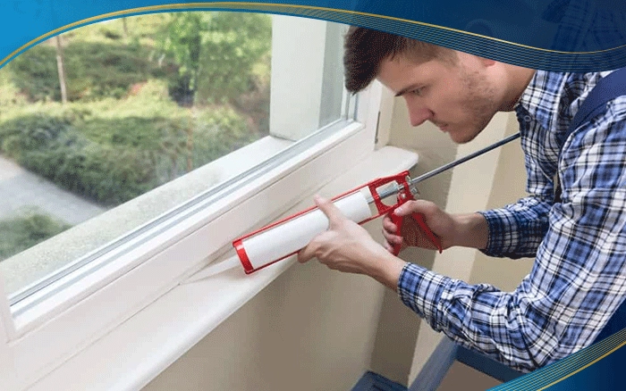 Keo dán silicone là loại keo phổ biến dùng cho cửa sổ mở trượt 
