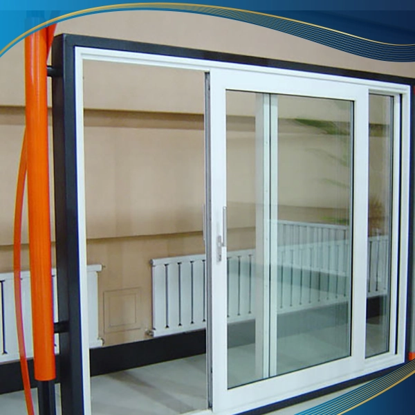 Cửa nhôm 2 cánh lùa màu trắng sữa
