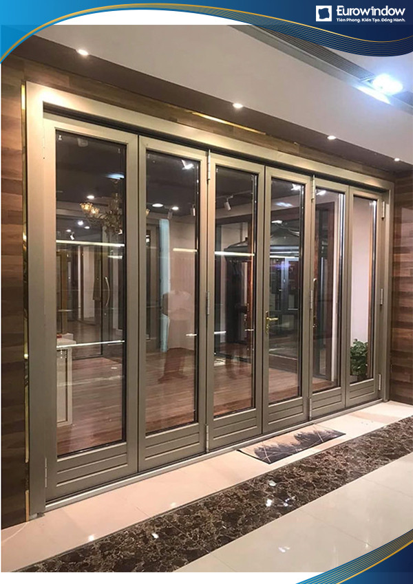 Cửa lùa xếp trượt bằng nhôm kính cao cấp