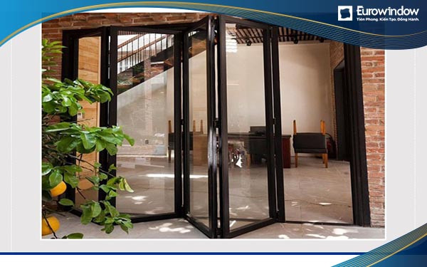 Cửa lùa xếp trượt nhôm kính lắp cửa chính