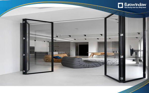 Cửa nhựa lõi thép xếp trượt 4 cánh