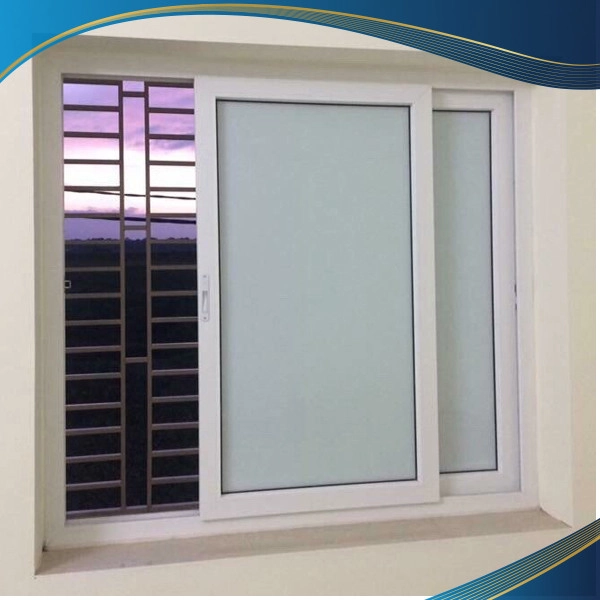 Cửa sổ nhựa lõi thép 2 cánh mở lùa kính mờ
