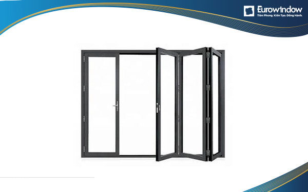 Mẫu cửa nhựa lõi thép xếp trượt 4 cánh