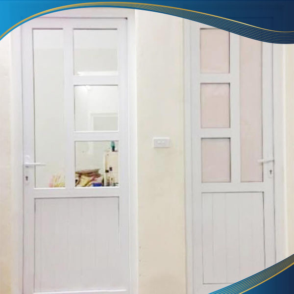 Cửa nhôm 1 cánh phòng ngủ chia ô