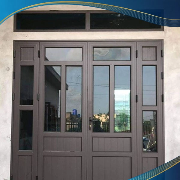 Cửa nhôm chia ô dọc kết hợp ngang